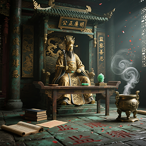城隍爷灵签神像