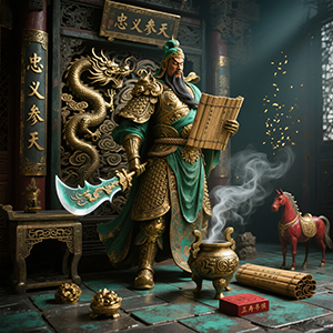 关圣帝君灵签神像