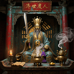 呂祖靈簽神像