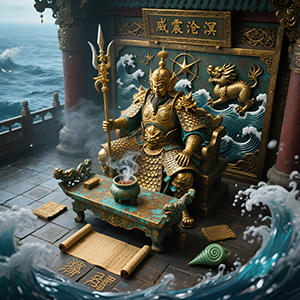 七王爷灵签神像