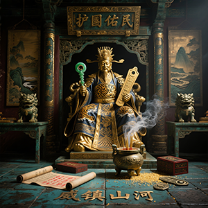 王公灵签神像